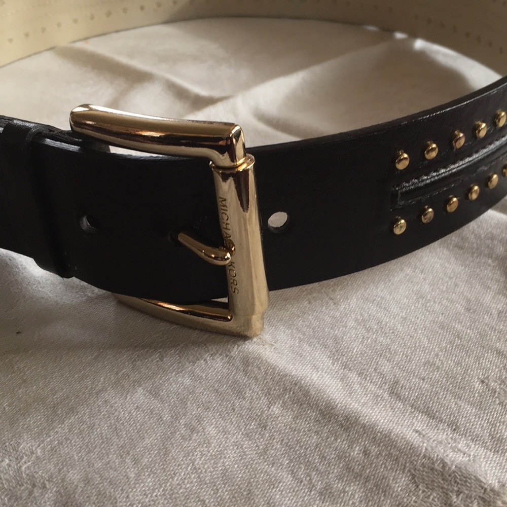 MK Dark Brown Belt With Studs